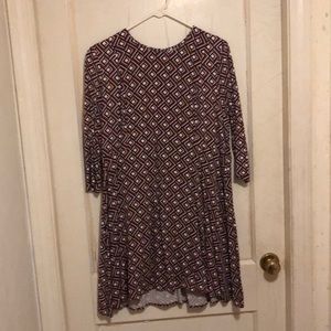 Unique multi pattern dress.